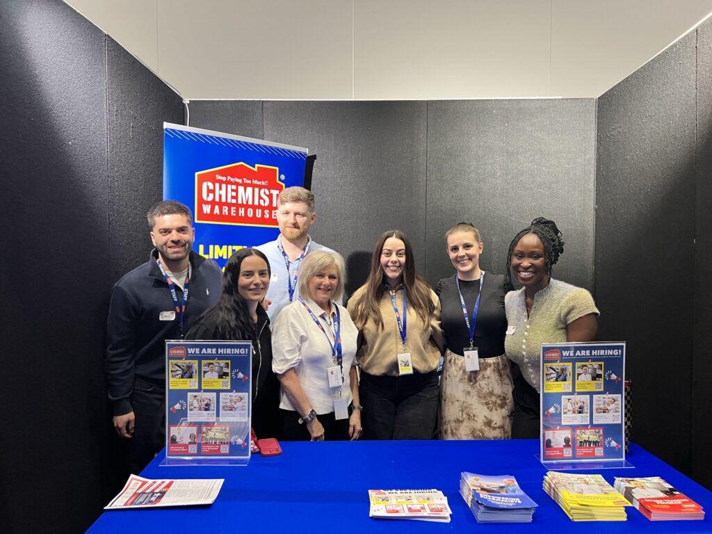 Chemist Warehouse team members at the Career Expo