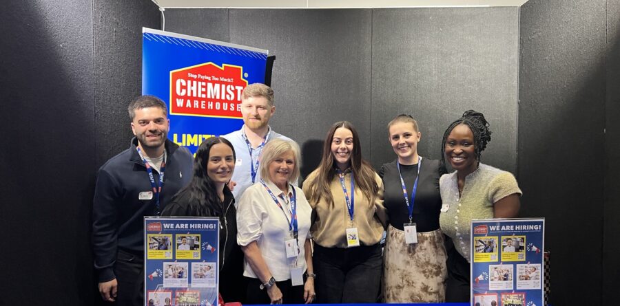 Chemist Warehouse team members at the Career Expo